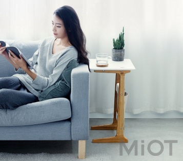 Столик Zen`s Bamboo Multifunctional Sofa Table White